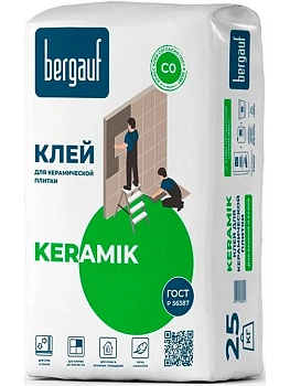 клей для плитки термостойкий bergauf keramik termo (c2 te) 25кг (56шт/под)