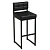 стул барный «клик мебель. лофт - 1», со спинкой, искусственная кожа, цвет чёрный