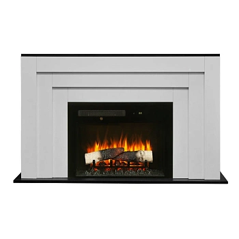 каминокомплект simile r m25 wt-lcb510 белый+mirage-s 25 (bg25)