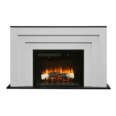 каминокомплект simile r m25 wt-lcb510 белый+mirage-s 25 (bg25)