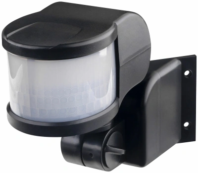 датчик движения настенный/угловой, dd-06, 270°, 10-420с, 12м, 1200вт, ip44, черный, 25829 2, duwi