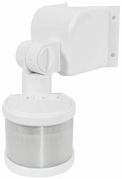 датчик движения настенный/угловой, dd-06, 270°, 10-420с, 12м, 1200вт, ip44, белый, 25828 5, duwi