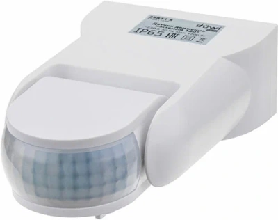 датчик движения настенный, dd-02, 180°, 10-900с, 12м, 1200вт, ip65, белый, 25831 5, duwi