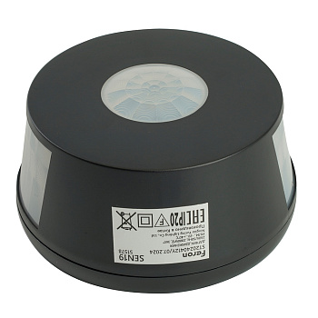 датчик движения и освещенности 2000w 30m 360°(верт.) чёрный sen19
