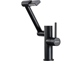 смеситель "longran" techno lm1111, нерж. сталь/черный