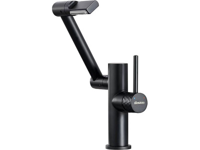 смеситель "longran" techno lm1111, нерж. сталь/черный