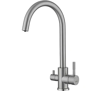 смеситель для кухни hb43828 однорычажный с каналом питьевой воды цвет хром