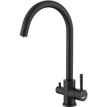 смеситель для кухни hb43828-7 однорычажный с каналом питьевой воды цвет черный