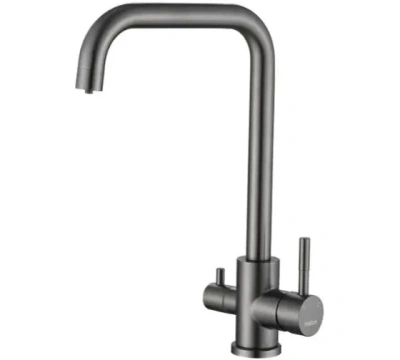 смеситель для кухни hb43829-3 однорычажный с каналом питьевой воды цвет оружейная сталь