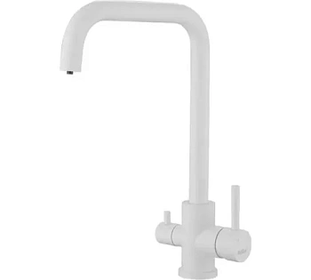 смеситель для кухни hb43829-8 однорычажный с каналом питьевой воды цвет белый