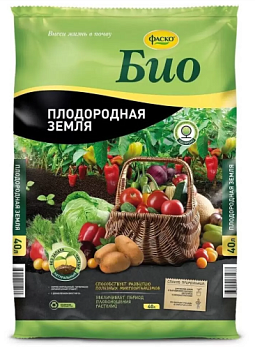 грунт плодородная земля фаско био 40л