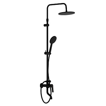 977740300 jupiter душевая система с ванно-душевым смесителем, черный