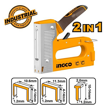 степлер механический 2 в 1 ingco hsg1408