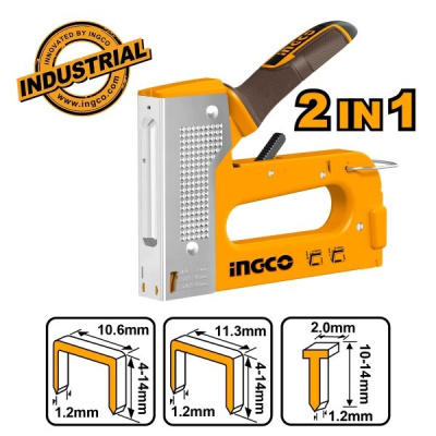 степлер механический 2 в 1 ingco hsg1408