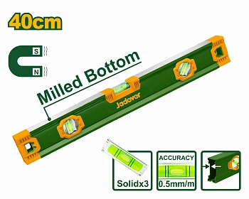 уровень 40см пузырьковый алюминиевый 3 глазка jadever