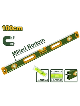 уровень 100 см строительный 2 глазка jadever