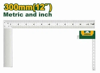 угольник 30см столярный сталь алюм.основание jadever