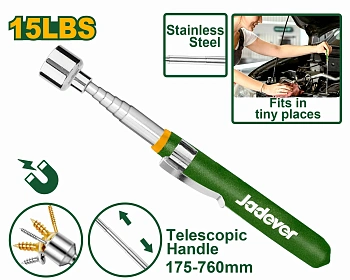 ручка магнитная телескопическая 175-760мм,магнит до 6,8кг jadever