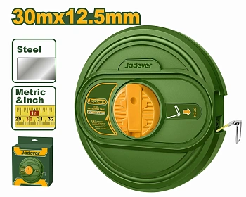 рулетка 30м*12,5мм геодезическая стальная лента jadever