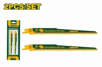 полотно д/сабельной пилы по дереву 240мм 2 шт jadever