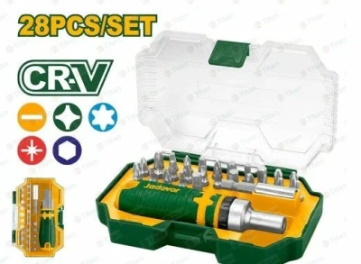 отверка реверсивная с набором бит jadever 26шт двухкомпонентная рукоятка