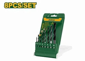 набор сверл по дереву 8шт (3-10мм) jadever