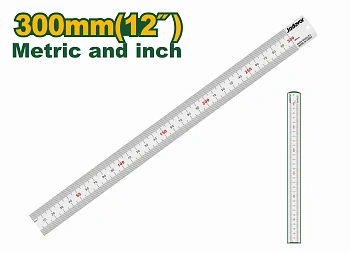 линейка 300мм стальная jadever
