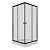 душевое ограждение вента-блэк, 90х90, квадрат, проф. черный