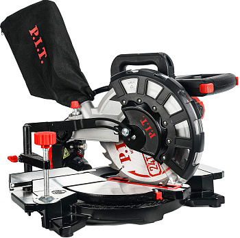 пила торцовочная сетевая p.i.t. pms210-c, 1400вт, 210мм