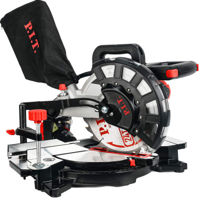 пила торцовочная сетевая p.i.t. pms210-c, 1400вт, 210мм