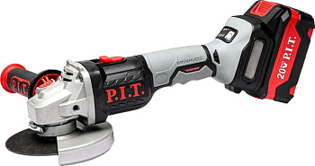 ушм аккумуляторная бесщеточная p.i.t. pws20h-125d/1, 20в, li-ion 1х4ач, 125мм