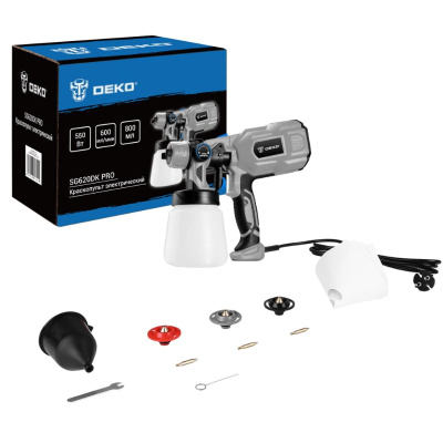 краскопульт сетевой deko sg620dk pro, 620вт, 0.6 л/мин