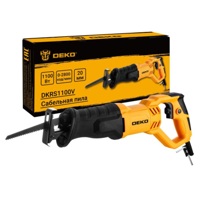 пила сабельная сетевая deko dkrs1100v, 1100вт