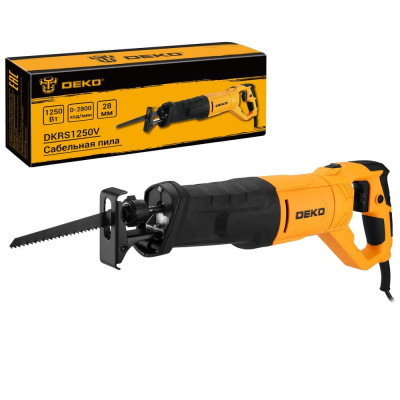 пила сабельная сетевая deko dkrs1250v, 1250вт
