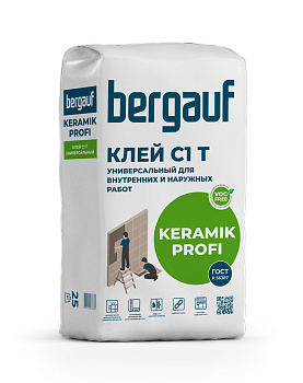 клей для плитки bergauf keramik profi (c1 t) 25кг (56шт/под)