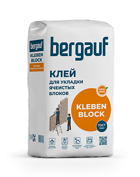 клей для блоков bergauf kleben block зима 25кг (56шт/под)