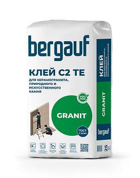 клей для плитки bergauf granit (c2 te) 25кг (56шт/под)