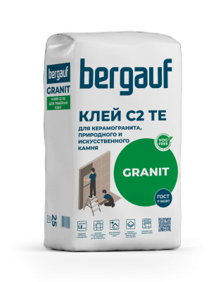 клей для плитки bergauf granit (c2 te) 25кг (56шт/под)