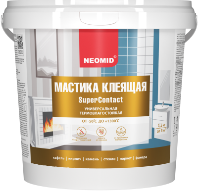 мастика клеящая термостойкая универсальная neomid (1,5кг)