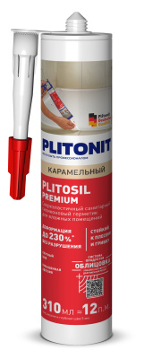 герметик plitonit plitosil premium карамельный - 310 мл (1/12)