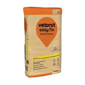 акция клей для плитки vetonit easy fix (c0 t) 25кг