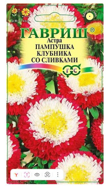 астра пампушка клубника со сливками, однолетняя (помпонная) 0,3 г