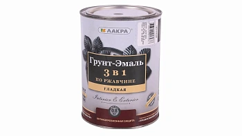 грунт- эмаль по ржавчине 3 в 1 коричневая 0,8 кг (1/14) "v"