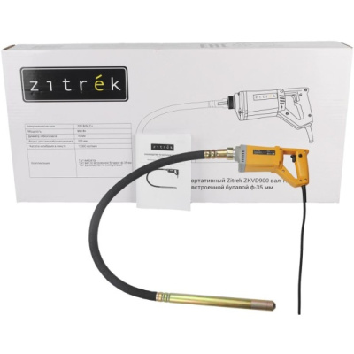 вибратор портативный zitrek zkvd950 вал 1,5м со встроенной ф-35мм