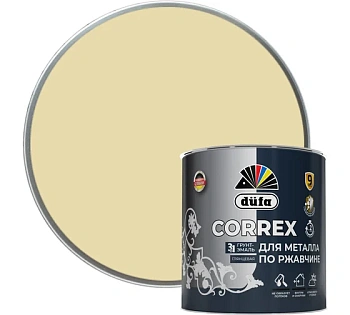 грунт-эмаль correx 3 в 1 "dufa" для металла по ржавчине ral-1015 слоновая кость, 0,75л