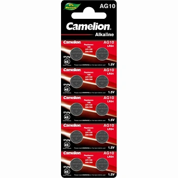 батарейка для часов camelion g10 bl-10 mercury free (ag10-bp10(0%hg), lr54, lr1130