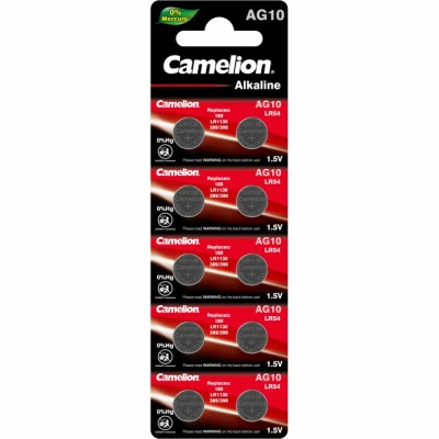 батарейка для часов camelion g10 bl-10 mercury free (ag10-bp10(0%hg), lr54, lr1130