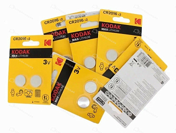 батарейки kodak cr2016-2bl max lithium (60/240/43200)