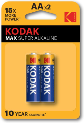 батарейки kodak lr6-2bl max super alkaline [kaa-2] (40/200/13200)