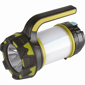 фонарь camelion led5124 (аккум. черн/зел, usb2.0, micro usb, powerbank, 5вт, 4,4 а-ч, пластик, кор.)